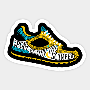 Training Shoes Typography Sticker